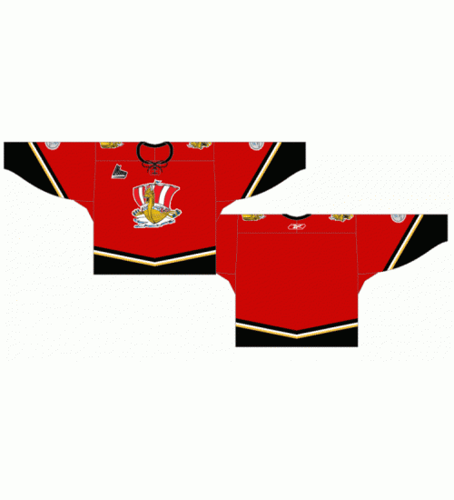 Custom QMJHL Baie Comeau Drakkar 2005 09 Hockey Jersey Road Red